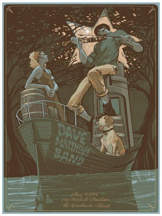 Rich Kelly — Dave Matthews Band, The Cynthia Woods Mitchell Pavilion, The Woodlands, TX · May 16, 2014 Poster