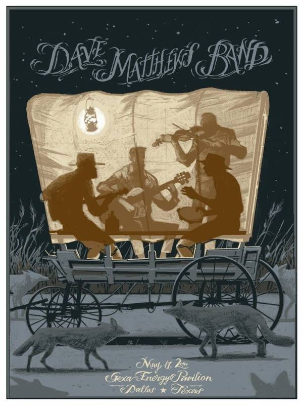 Rich Kelly — Dave Matthews Band, Gexa Energy Pavilion, Dallas, TX · May 17, 2014 Poster