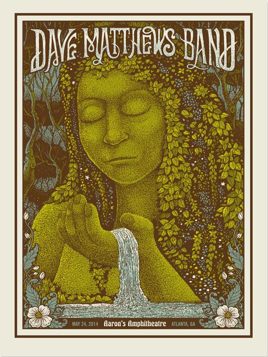 Methane Studios — Dave Matthews Band, Aaron's Amphitheatre at Lakewood, Atlanta, GA · May 24, 2014 Poster