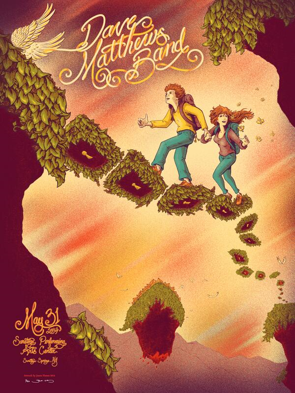 James Flames — Dave Matthews Band, Saratoga Performing Arts Center, Saratoga Springs, NY · May 31, 2014 Poster