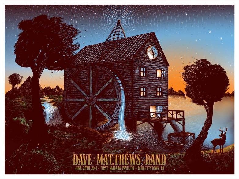Zeb Love — Dave Matthews Band, First Niagara Pavilion, Burgettstown, PA · Jun 28, 2014 Poster