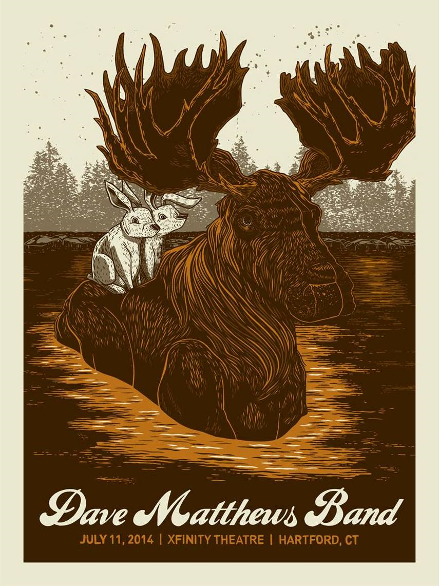 John Vogl — Dave Matthews Band, Xfinity Theatre, Hartford, CT · Jul 11, 2014 Poster
