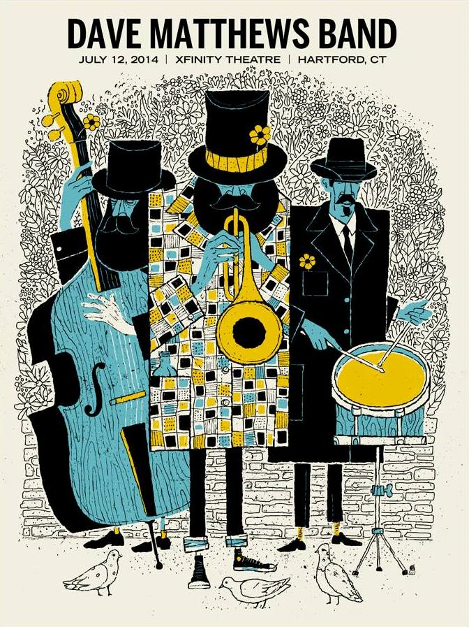 Methane Studios — Dave Matthews Band, Xfinity Theatre, Hartford, CT · Jul 12, 2014 Poster