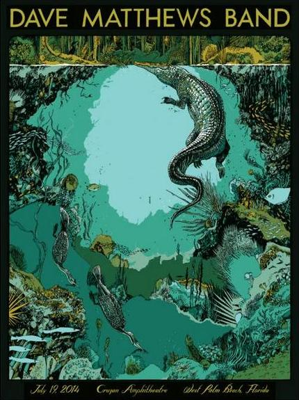 Landland — Dave Matthews Band, iTHINK Financial Amphitheatre, West Palm Beach, FL · Jul 19, 2014 Poster