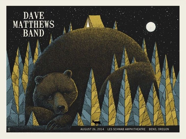 Methane Studios — Dave Matthews Band, Les Schwab Amphitheater, Bend, OR · Aug 26, 2014 Poster