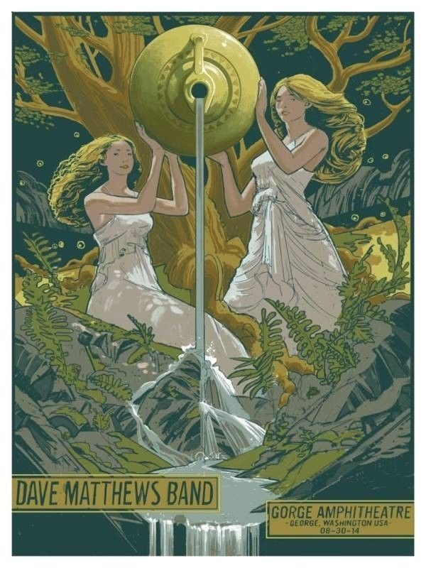 Rich Kelly — Dave Matthews Band, The Gorge Amphitheatre, George, WA · Aug 30, 2014 Poster