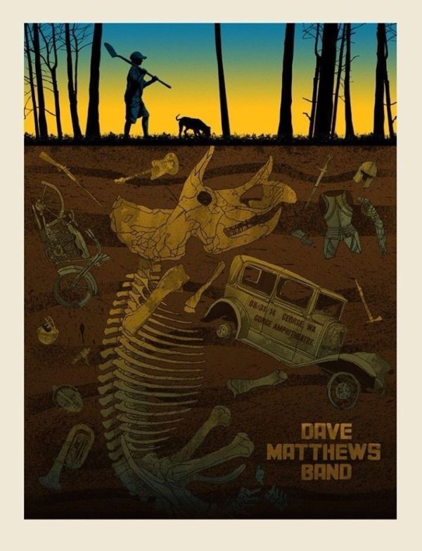 Methane Studios — Dave Matthews Band, The Gorge Amphitheatre, George, WA · Aug 31, 2014 Poster