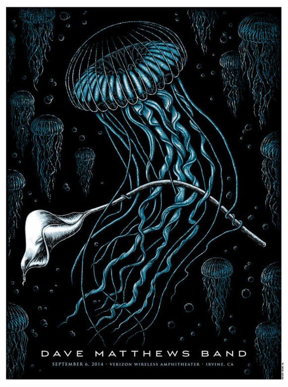 Robert Jones — Dave Matthews Band, Verizon Wireless Amphitheatre, Irvine, CA · Sep 6, 2014 Poster
