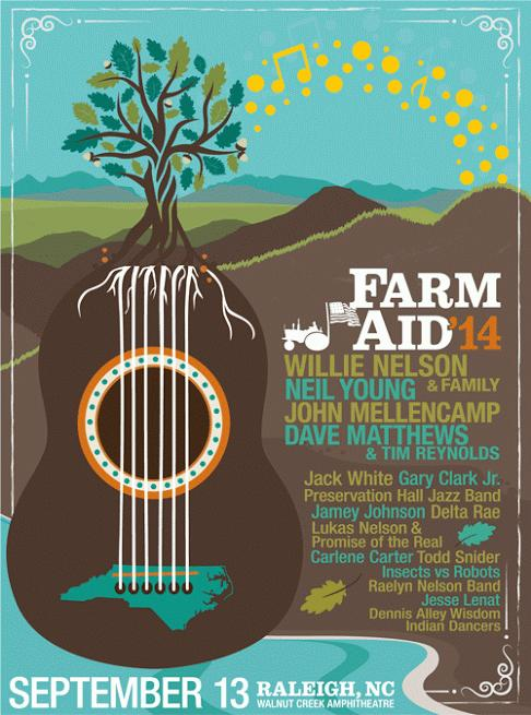 Matt Fleming — Dave Matthews Band, Coastal Credit Union Music Park at Walnut Creek, Raleigh, NC · Sep 13, 2014 Poster