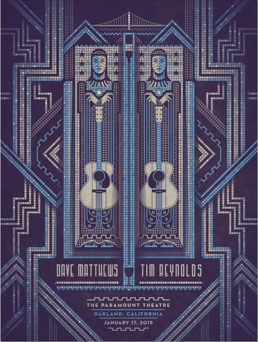 DKNG — Dave Matthews Band, Paramount Theatre, Oakland, CA · Jan 17, 2015 Poster