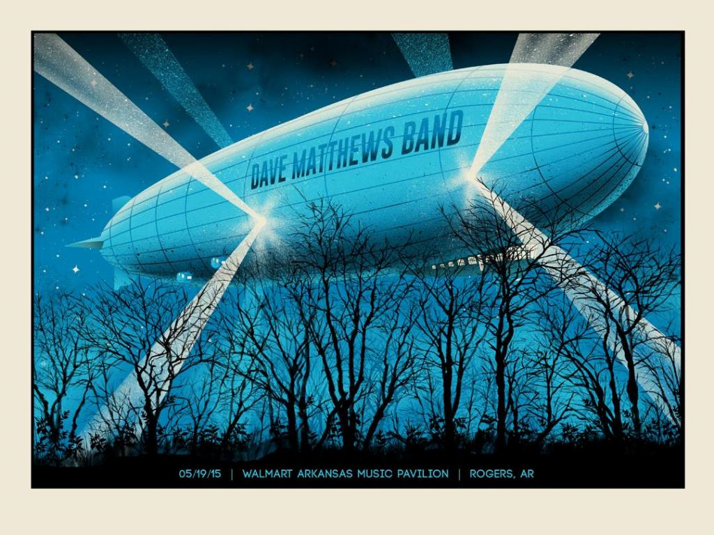 Methane Studios — Dave Matthews Band, Walmart Arkansas Music Pavilion, Rogers, AR · May 19, 2015 Poster
