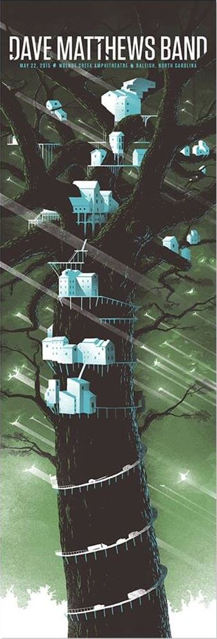 Matt Fleming — Dave Matthews Band, Coastal Credit Union Music Park at Walnut Creek, Raleigh, NC · May 22, 2015 Poster