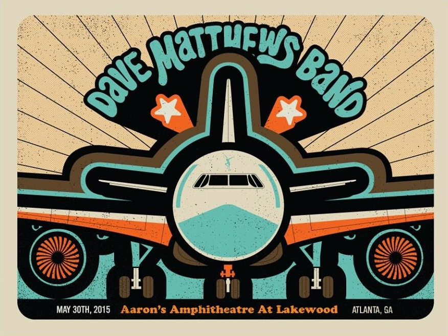 Methane Studios — Dave Matthews Band, Aaron's Amphitheatre, Atlanta, GA · May 30, 2015 Poster