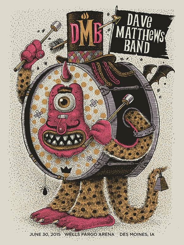 Methane Studios — Dave Matthews Band, Wells Fargo Arena, Des Moines, IA · Jun 30, 2015 Poster