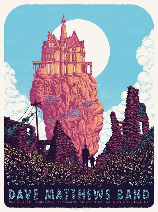Neal Williams — Dave Matthews Band, Saratoga Performing Arts Center, Saratoga Springs, NY · Jul 3, 2015 Poster