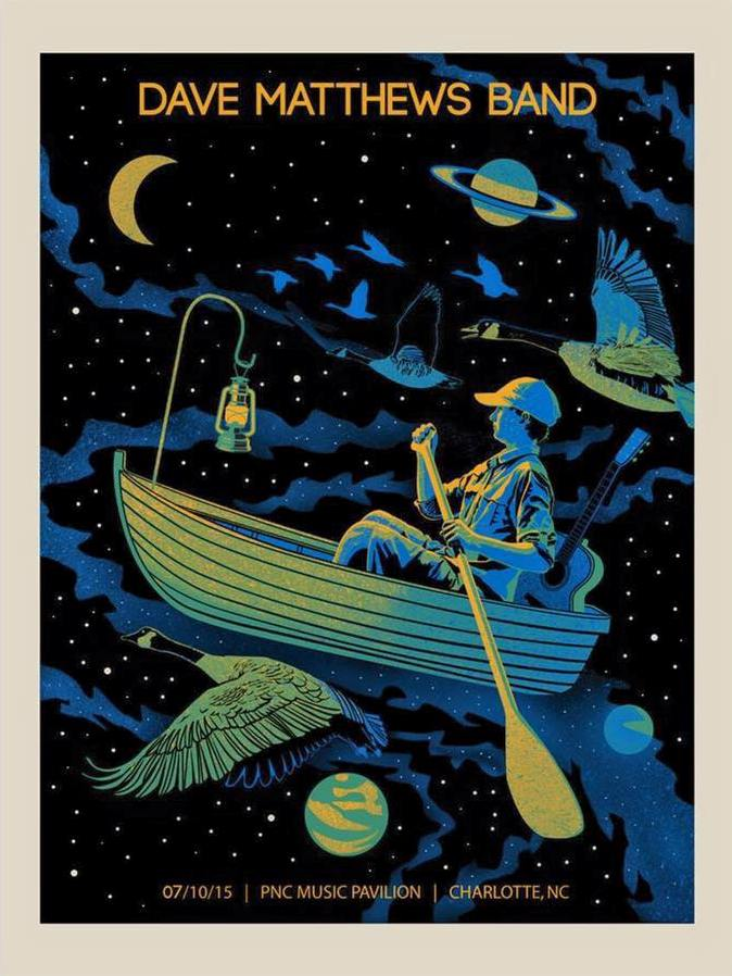 Methane Studios — Dave Matthews Band, PNC Music Pavilion, Charlotte, NC · Jul 10, 2015 Poster