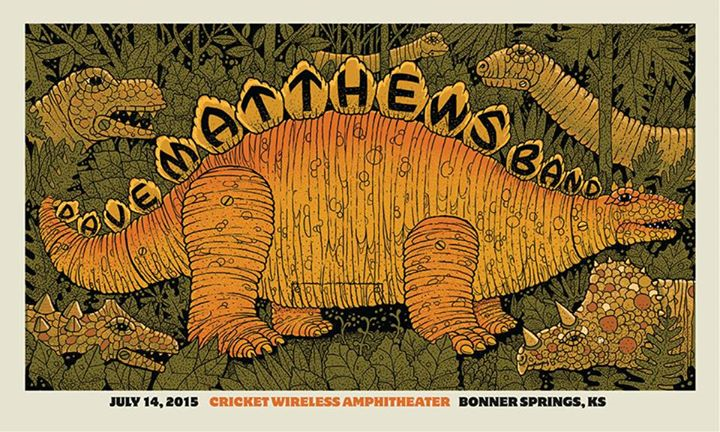 Methane Studios — Dave Matthews Band, Verizon Wireless Amphitheater Kansas City, Bonner Springs, KS · Jul 14, 2015 Poster