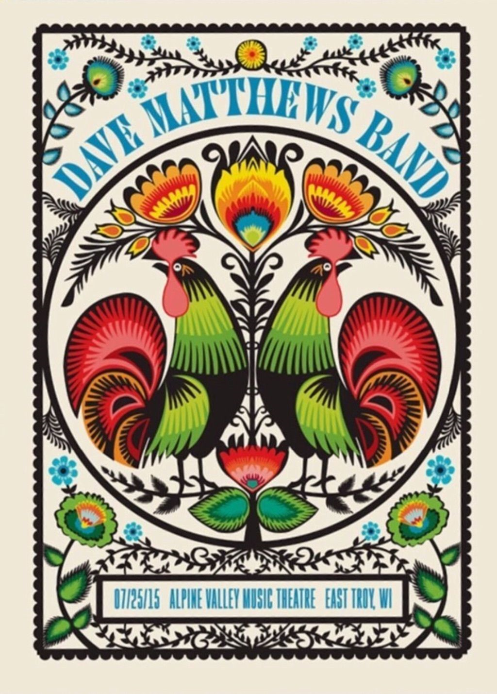 Methane Studios — Dave Matthews Band, Alpine Valley Music Theatre, East Troy, WI · Jul 25, 2015 Poster