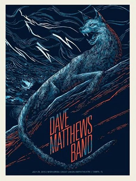 John Vogl — Dave Matthews Band, MIDFLORIDA Credit Union Amphitheatre at the Florida State Fairgrounds, Tampa, FL · Jul 29, 2015 Poster