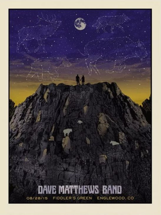 James Eads — Dave Matthews Band, Fiddler's Green Amphitheatre, Greenwood Village, CO · Aug 28, 2015 Poster
