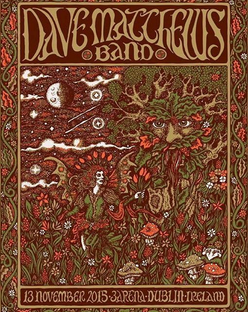 Nathaniel Deas — Dave Matthews Band, 3Arena, Dublin, IRL · Nov 13, 2015 Poster