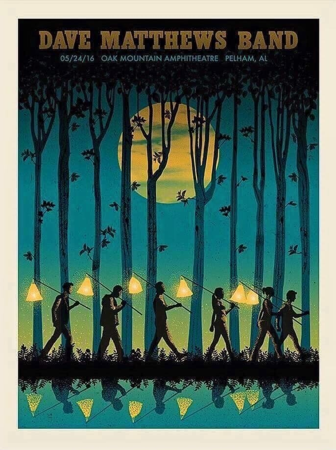 Methane Studios — Dave Matthews Band, Oak Mountain Amphitheatre, Pelham, AL · May 24, 2016 Poster