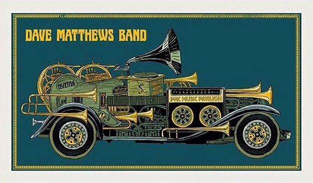 Methane Studios — Dave Matthews Band, PNC Music Pavilion, Charlotte, NC · May 27, 2016 Poster