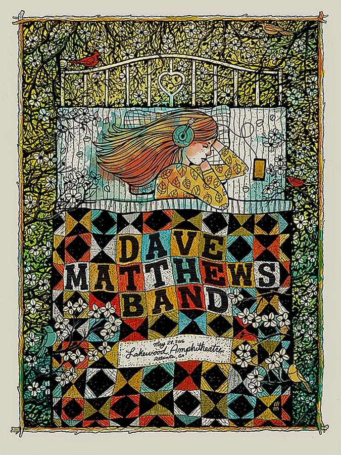 Methane Studios — Dave Matthews Band, Aaron's Amphitheatre, Atlanta, GA · May 28, 2016 Poster