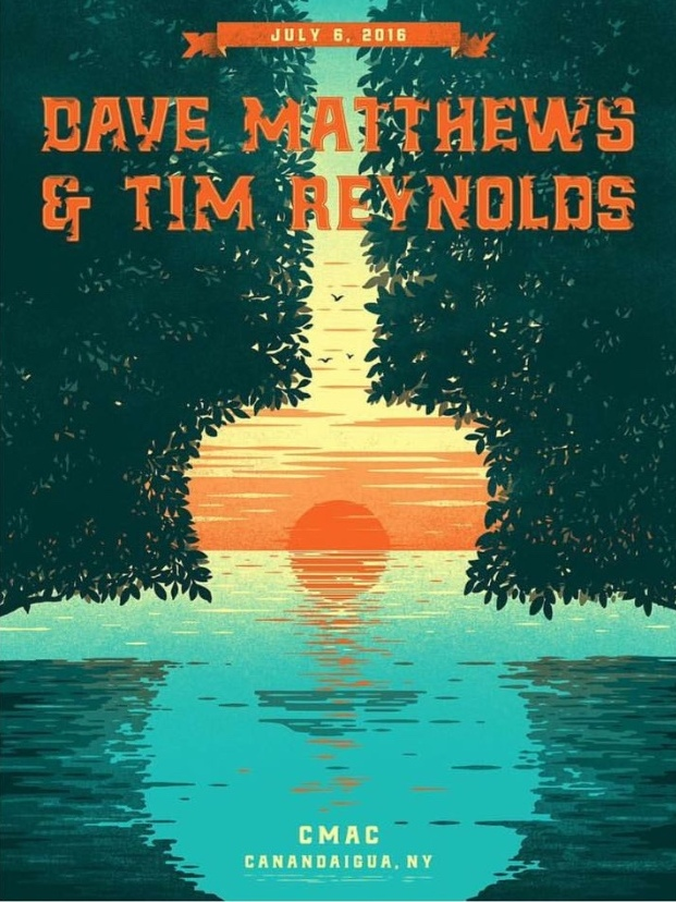 Matt Fleming — Dave Matthews Band, Constellation Brands–Marvin Sands Performing Arts Center (Finger Lakes Community College), Canandaigua, NY · Jul 6, 2016 Poster