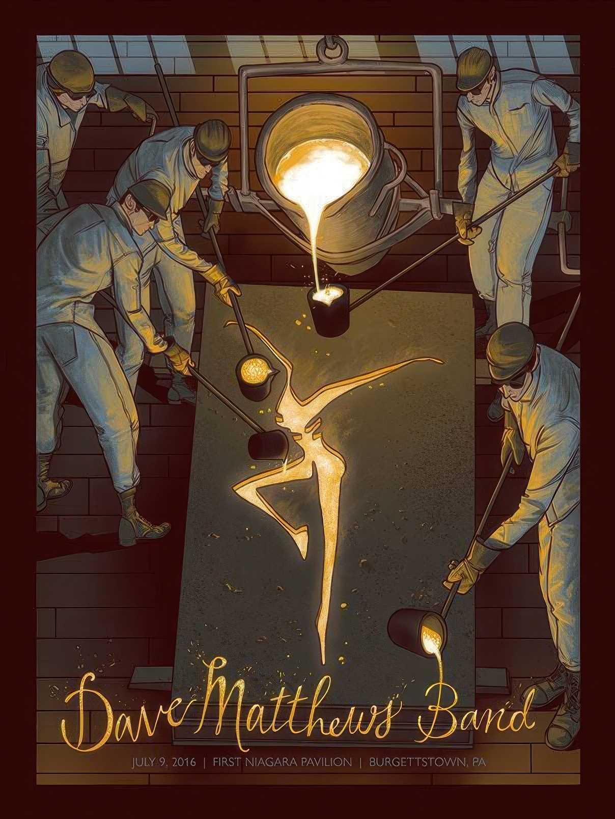 Rich Kelly — Dave Matthews Band, First Niagara Pavilion, Burgettstown, PA · Jul 9, 2016 Poster