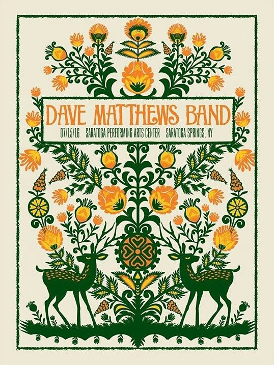 Methane Studios — Dave Matthews Band, Saratoga Performing Arts Center, Saratoga Springs, NY · Jul 15, 2016 Poster