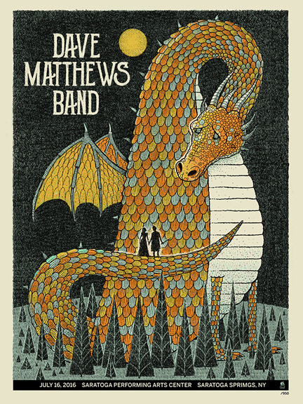 Methane Studios — Dave Matthews Band, Saratoga Performing Arts Center, Saratoga Springs, NY · Jul 16, 2016 Poster