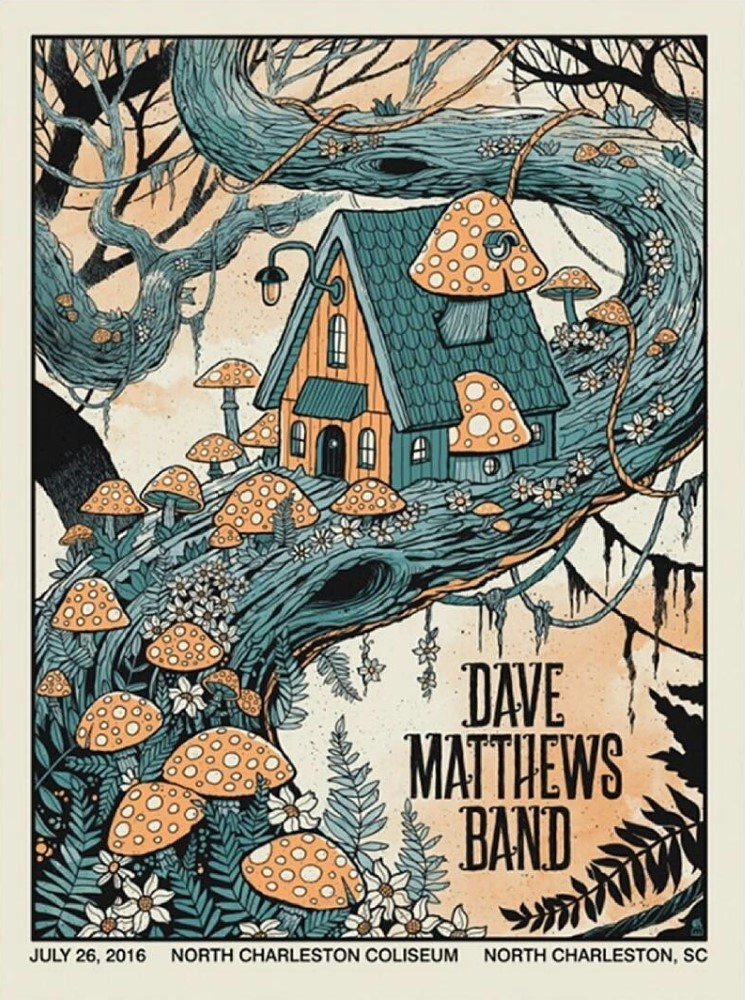 Methane Studios — Dave Matthews Band, North Charleston Coliseum, North Charleston, SC · Jul 26, 2016 Poster