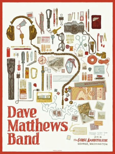 Landland — Dave Matthews Band, The Gorge Amphitheatre, George, WA · Sep 2, 2016 Poster