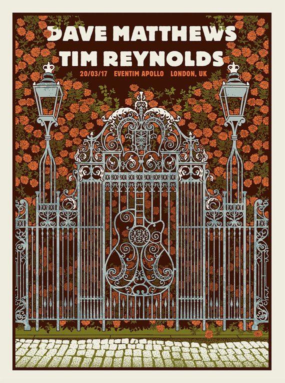 Methane Studios — Dave Matthews Band, Eventim Apollo, London, ENG · Mar 20, 2017 Poster