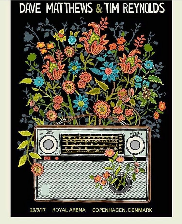 Methane Studios — Dave Matthews Band, Royal Arena, Copenhagen, DNK · Mar 29, 2017 Poster