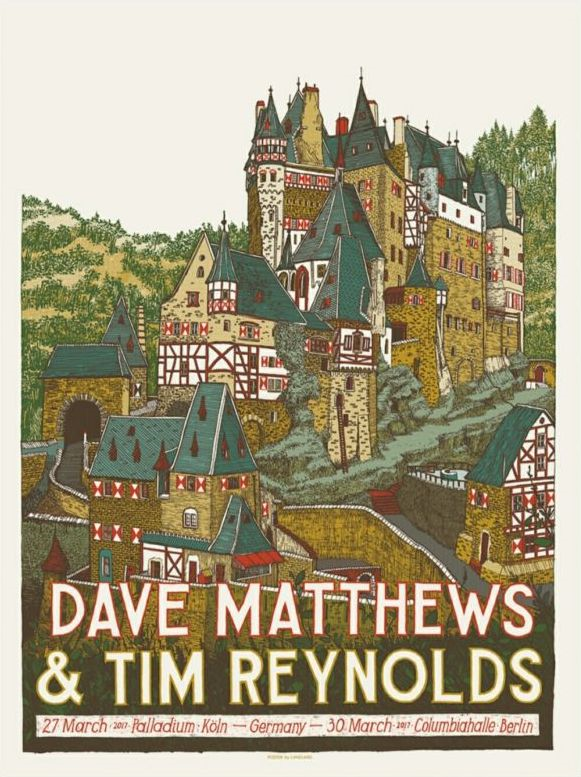 Dave Matthews Band Poster, Columbiahalle, Berlin, DEU · Mar 30, 2017 Poster