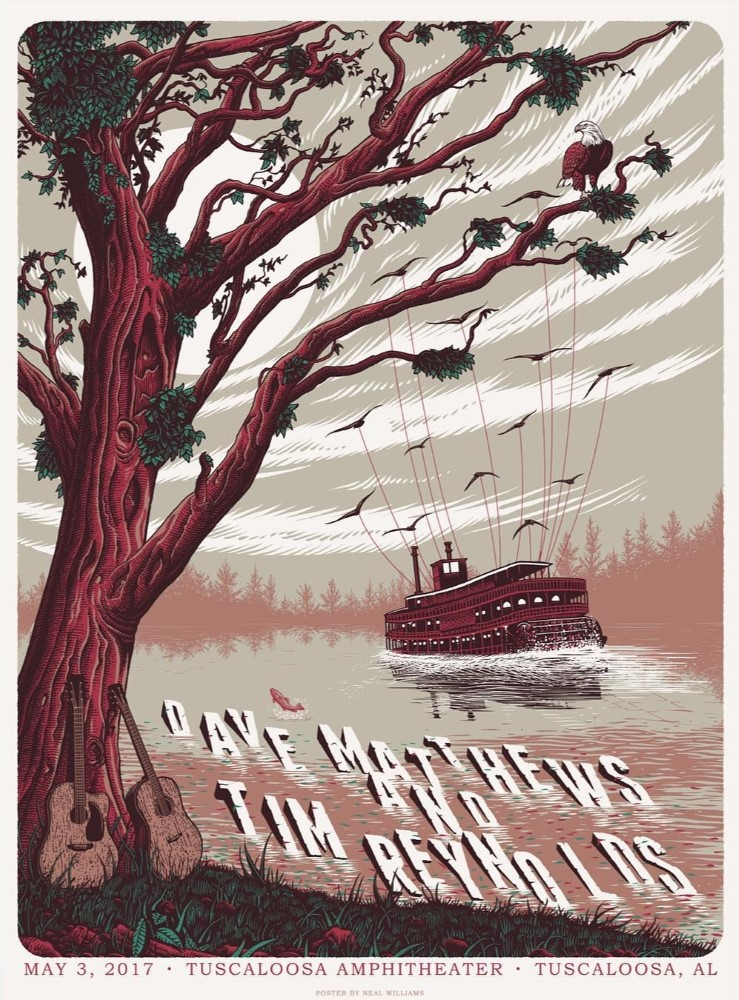 Methane Studios — Dave Matthews Band, Tuscaloosa Amphitheater, Tuscaloosa, AL · May 3, 2017 Poster