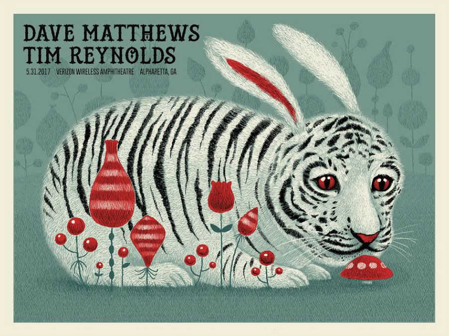 Methane Studios — Dave Matthews Band, Verizon Wireless Amphitheatre at Encore Park, Alpharetta, GA · May 31, 2017 Poster