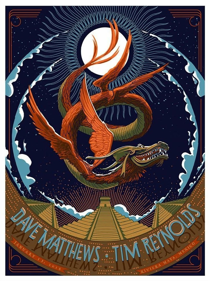 Rich Kelly — Dave Matthews Band, Playa Azul, Riviera Maya, MEX · Jan 13, 2018 Poster