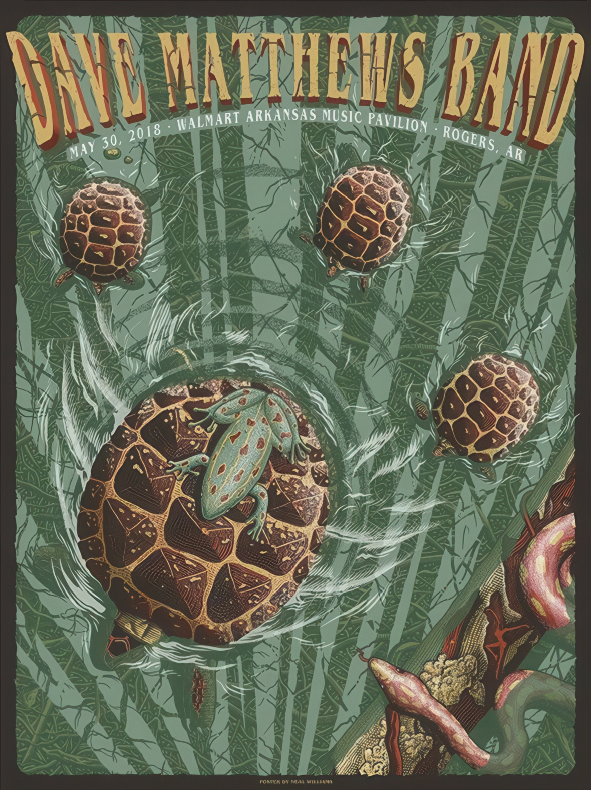 Neal Williams — Dave Matthews Band, Walmart Arkansas Music Pavilion, Rogers, AR · May 30, 2018 Poster