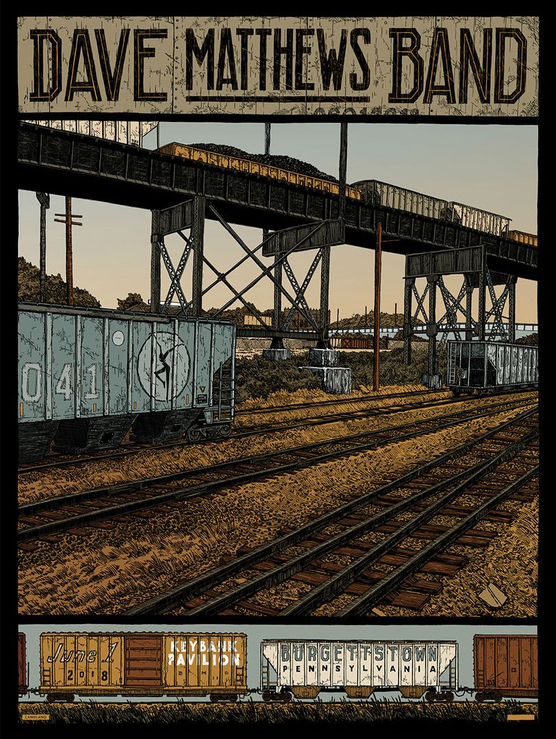 Landland — Dave Matthews Band, KeyBank Pavilion, Burgettstown, PA · Jun 1, 2018 Poster