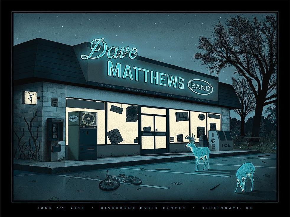 Nicholas Moegly — Dave Matthews Band, Riverbend Music Center, Cincinnati, OH · Jun 7, 2018 Poster