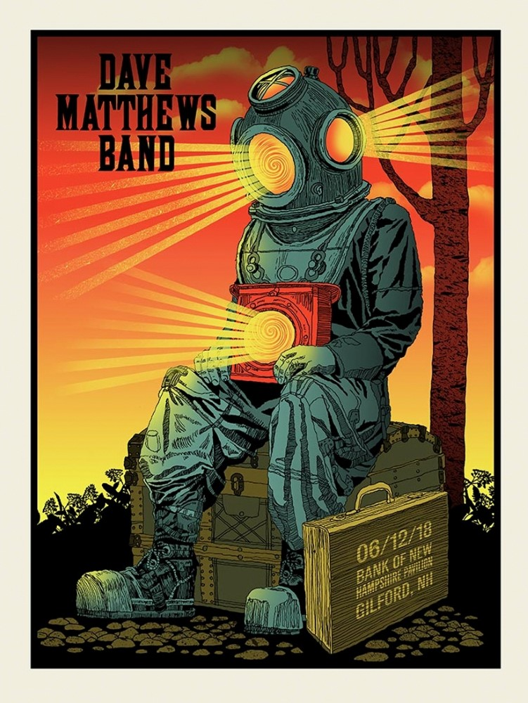Methane Studios — Dave Matthews Band, Bank of New Hampshire Pavilion, Gilford, NH · Jun 12, 2018 Poster