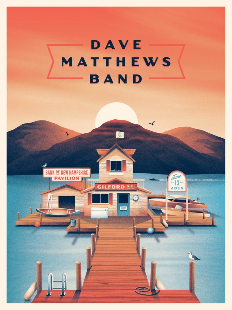 DKNG — Dave Matthews Band, Bank of New Hampshire Pavilion, Gilford, NH · Jun 13, 2018 Poster