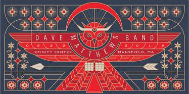 Brian Steely — Dave Matthews Band, Xfinity Center, Mansfield, MA · Jun 22, 2018 Poster