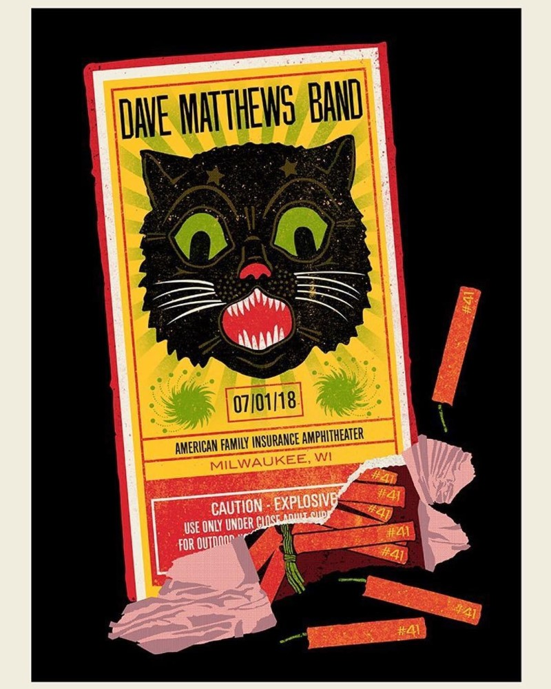 Methane Studios — Dave Matthews Band, American Family Insurance Amphitheater, Milwaukee, WI · Jul 1, 2018 Poster