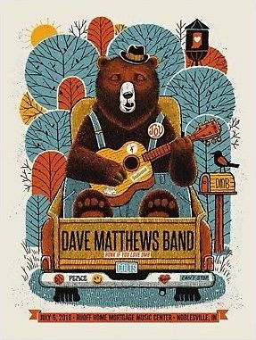 Methane Studios — Dave Matthews Band, Ruoff Music Center, Noblesville, IN · Jul 6, 2018 Poster