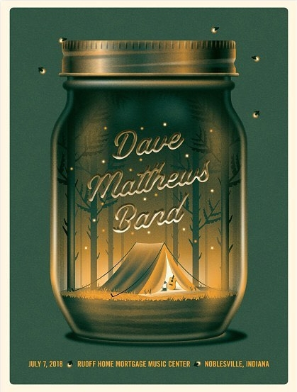 DKNG — Dave Matthews Band, Ruoff Music Center, Noblesville, IN · Jul 7, 2018 Poster