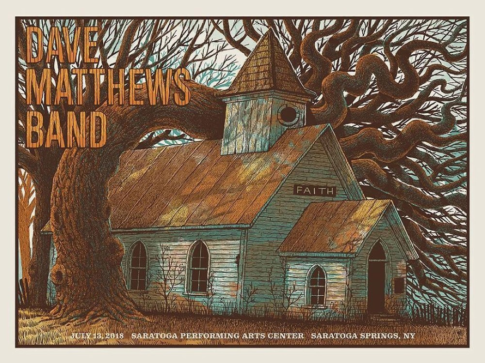 Methane Studios — Dave Matthews Band, Saratoga Performing Arts Center, Saratoga Springs, NY · Jul 13, 2018 Poster